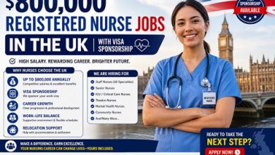 $800,000 Registered Nurse Jobs in the UK with Visa Sponsorship