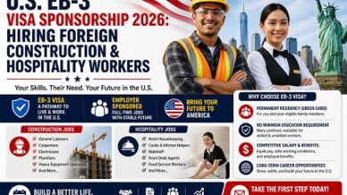 U.S. EB-3 Visa Sponsorship 2026: Hiring Foreign Construction & Hospitality Workers