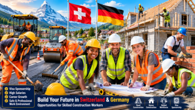 High Paying Construction Jobs for Foreign Workers with Visa Sponsorship in Switzerland and Germany